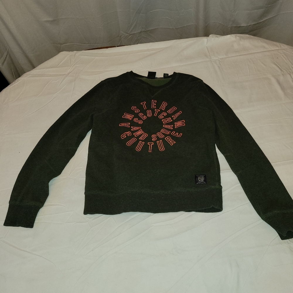 Scotch & Soda Dark Green Crewneck Sweater Size Small